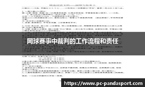 网球赛事中裁判的工作流程和责任