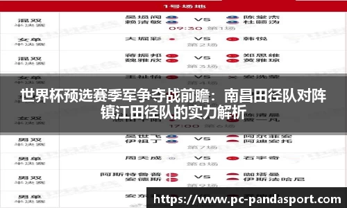 世界杯预选赛季军争夺战前瞻：南昌田径队对阵镇江田径队的实力解析